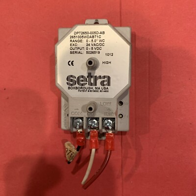Johnson Controls DPT2650-005D-AB DIFF PRESS 0-5.0'' WC 0-5V DC OUTPUT