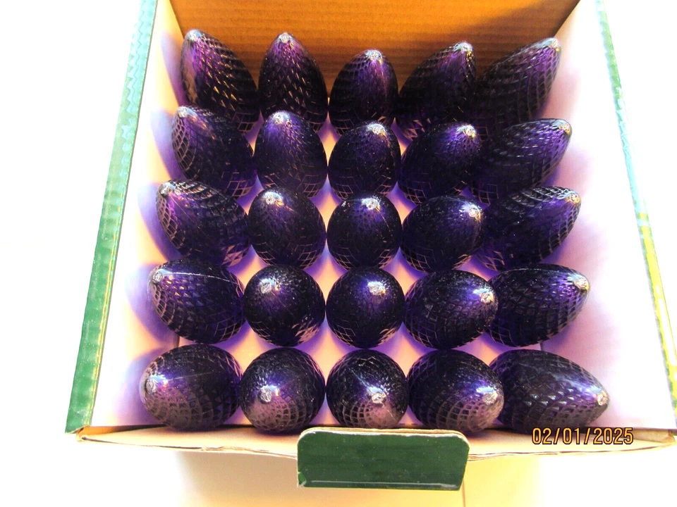 25 NEW LED C9 PURPLE FACETED BULBS, COMMERCIAL GRADE, 120V AZ, E17 BASE, 9369182 - Image 2 of 4