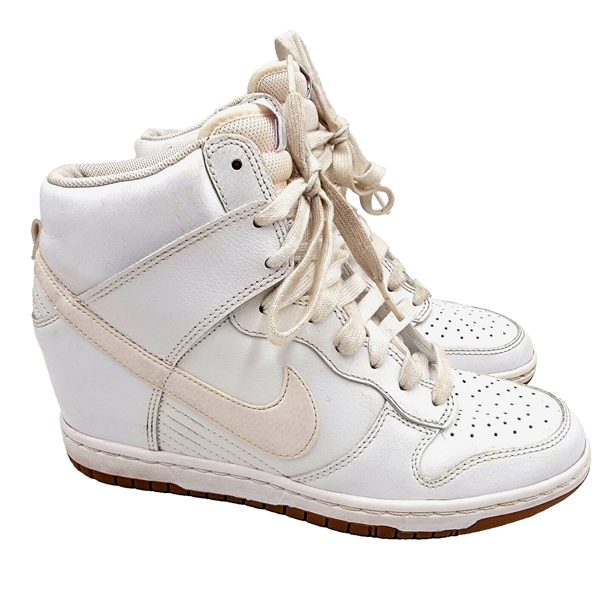 Nike Dunk Sky High Essential Hidden Wedge Womens 8 White Sneaker 644877-103