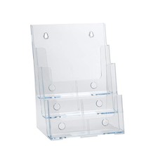252378, Brochure Holder, Acrylic Desk Organizer, Three Tier Document, Magazin...
