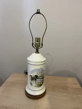 Pfaltzgraff Vintage Mallard Ducks Porcelain Table Lamp *TESTED & WORKS*