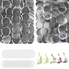 100 Sets Button Maker Supplies 75mm/2.95 Inch Metal Blank Badge Machine Parts