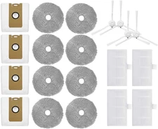 20Pcs for Lydsto W2 Robot Vacuum Kit,Side Brush Filter Mop Cloth Dust Bag Cleani