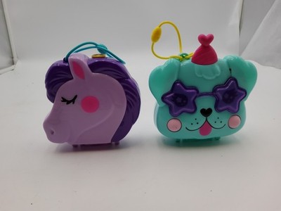 Figures + Polly Pocket Lot Of 2  Doggy Birthday Dash -  Jumpin Style Pony