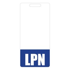 LPN Badge Buddy Blue Vertical Heavy Duty Tags, Licensed Practical Nurse Card
