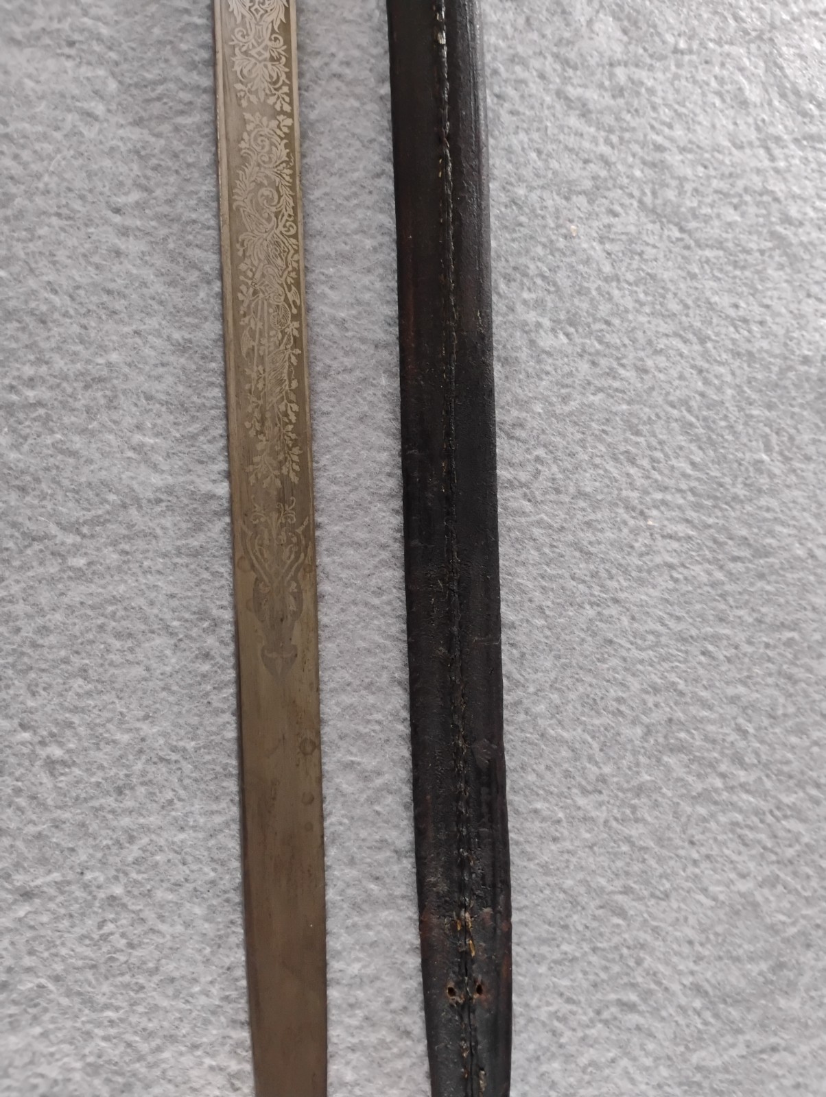 GERMAN BAYONET RARE ETCHED WWI SG98 PARADE DRESS KNIFE With SCABBARD