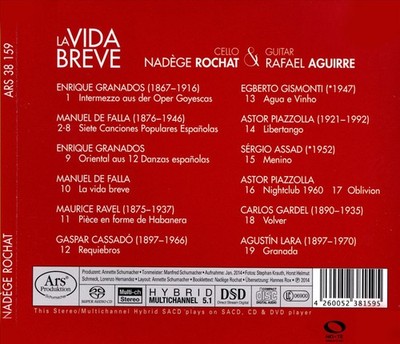 RAFAEL AGUIRRE/NADÈGE ROCHAT VIDA BREVE NEW SUPER AUDIO HYBRID CD