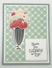 Stampin’ Up! Ice Cream Soda Valentine's Day  Card Kit, Set of 5, Pearl Hearts