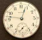 Antique 1908 Waltham Model 1907 Grade 160 Pocket Watch Movement Parts 0s 7j USA