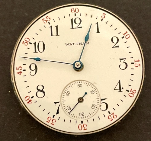 Antique 1908 Waltham Model 1907 Grade 160 Pocket Watch Movement Parts 0s 7j USA