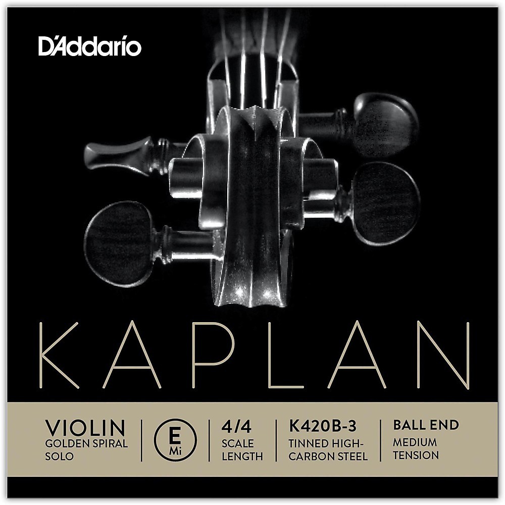 DAddario Kaplan Golden Spiral Solo Violin E String 44 Solid Steel Med Ball End 2390₽