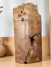 MICHAEL ELKAN Birdeye Maple Burl Wood SIGNED Lidded Box