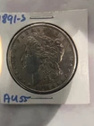 1891 S  Morgan Silver Dollar Coin AU