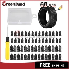 60PCS Car Vacuum Tire Repair Nail Rubber Screw Nails+ Screwdriver Tool Set w/Box