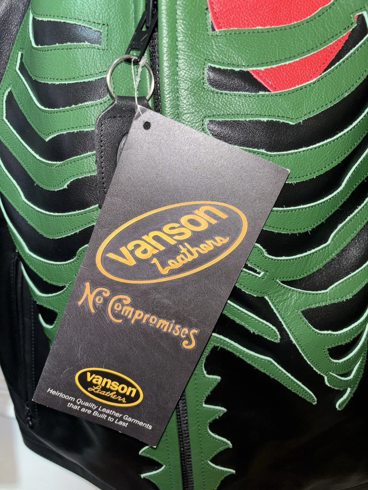 Vanson X 7uice Motorcycle Bones Jacket. (limited Edition) - product detail image 4