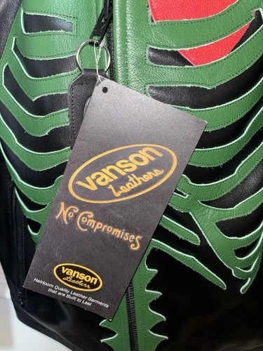 Vanson X 7uice Motorcycle Bones Jacket. (limited Edition) image 4