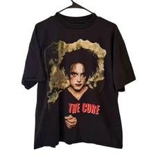 THE CURE Vintage 1996 Size ROBERT SMITH Single stitch Brockum T-shirt REPRINT XL