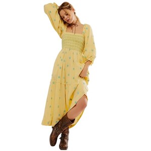 free people dahlia dress blue Dahlia Non-Returnable Final Sale – Girl In Mind main image 1
