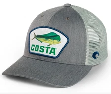 COSTA DEL MAR TOPO DORADO PATCH TRUCKER HAT GRAY  BRAND NEW WITH TAGS