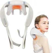 Shiatsu Back Shoulder & Neck Massager with Heat Electric Deep Tissue 5D Kneading