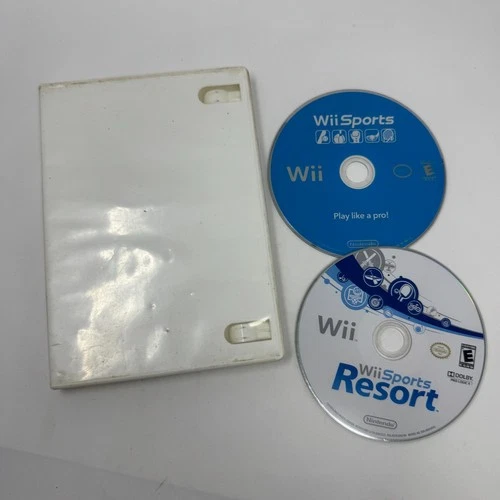 Wii Sports and Wii Sports Resort Bundle Both SCRATCHED DISCS NEEDS CLEANING
