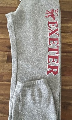 League 91 Phillips Exeter Academy Sweatpants   Small   Heather Gray   Lion Crest