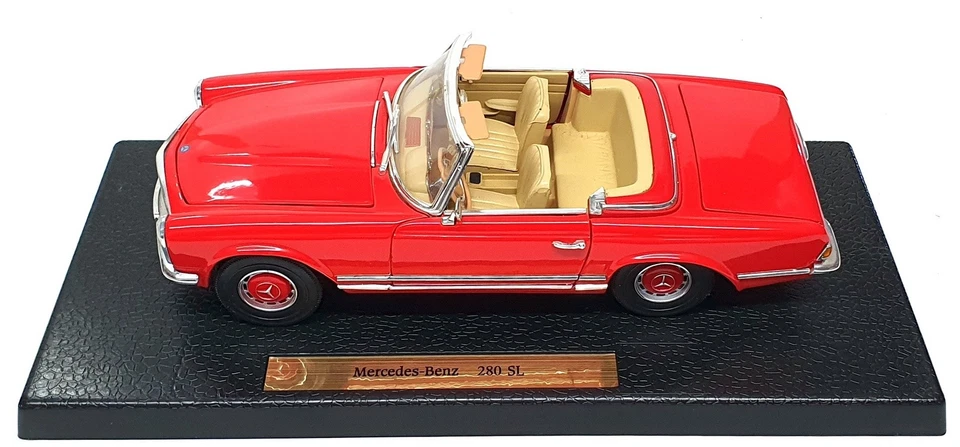 Anson 1/18 Scale Diecast 30389 - Mercedes Benz 280 SL - Red - Image 4 of 4