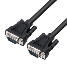 RS-232 Cable 10Ft RS232 Serial Cable Male to Male 9 Pin DB9 Cord Straight