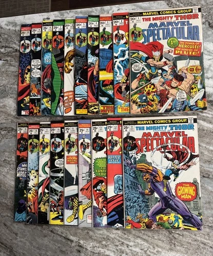 THE MIGHTY THOR STARRING IN MARVEL SPECTACULAR #1-19 Complete Set 1973-75 VF