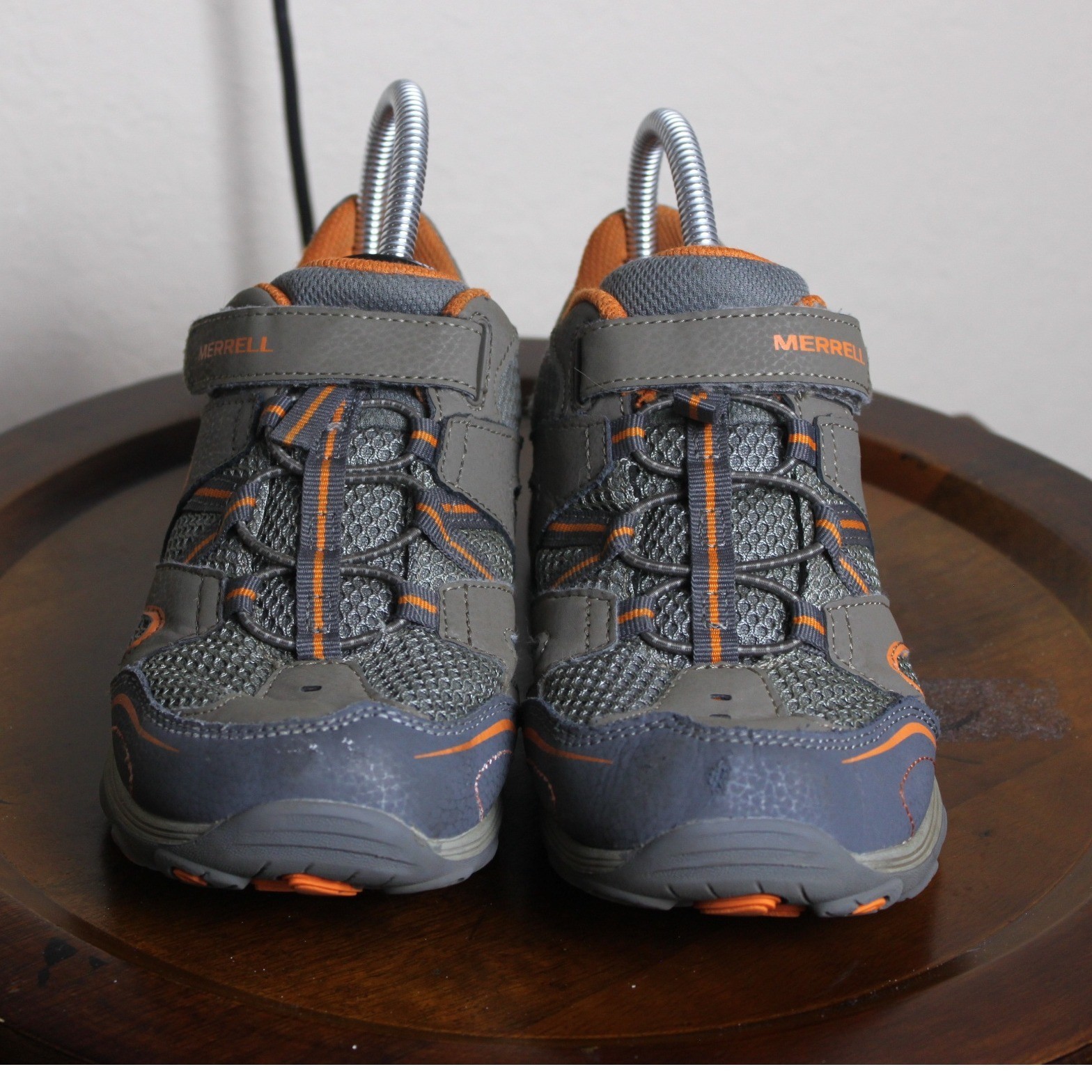 Scarpe da trekking Merrell Trail Quest per bambini grigio arancione gancio e passante taglia 5 5