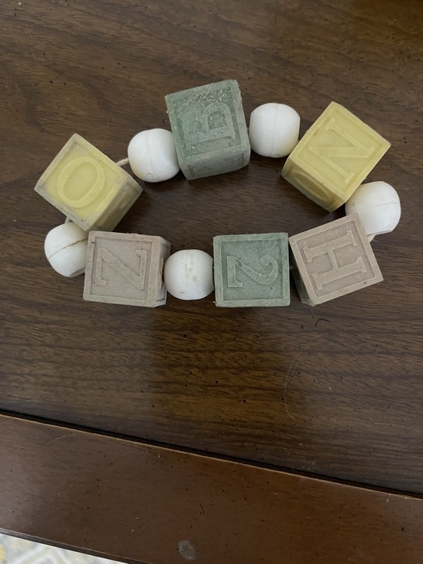 Vintage Late 60s Block  Baby Teether