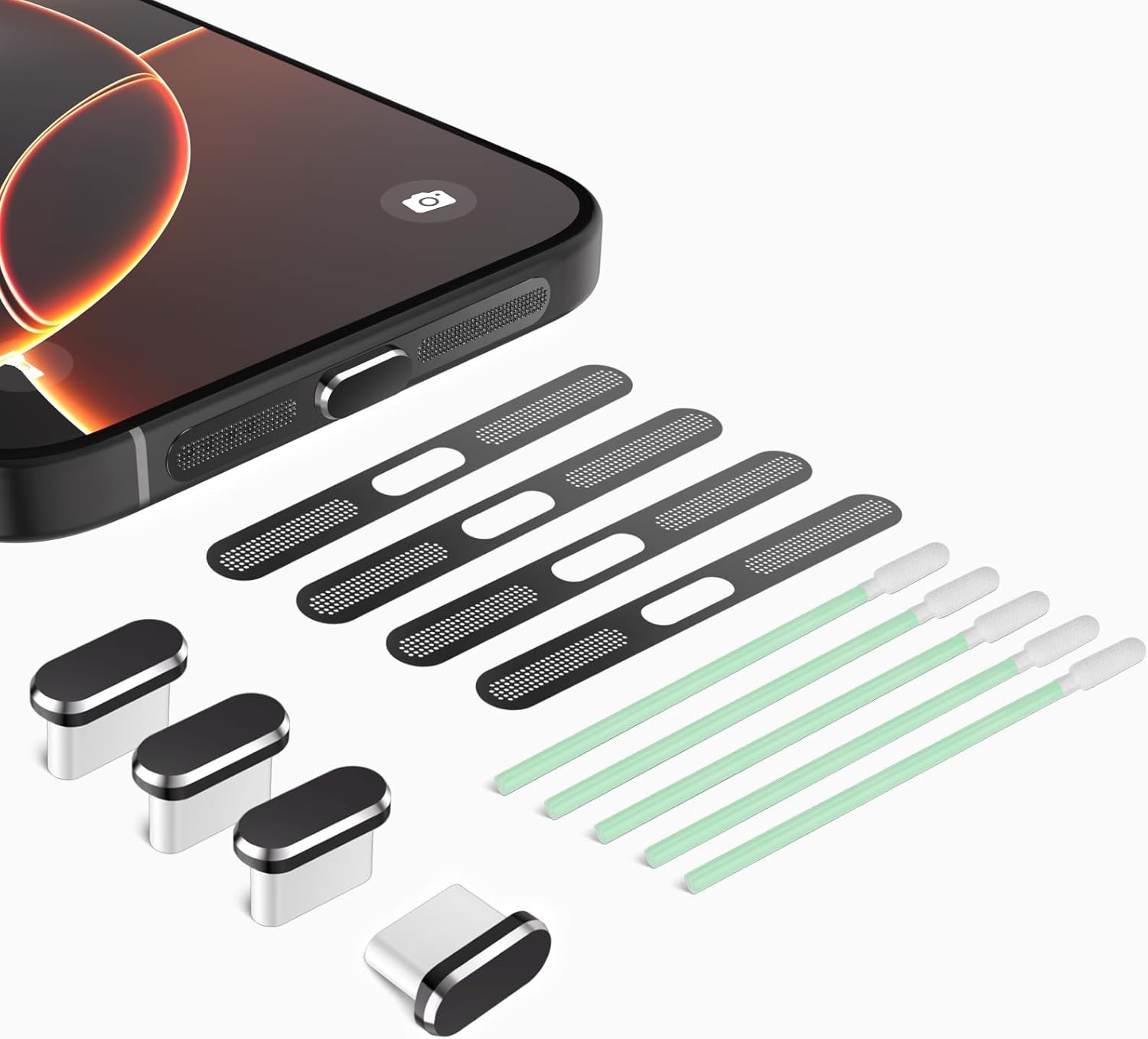 USB C Dust Plug USB C Port Cover, 4 Pack Type C Charging Port Plug Cover with Sp