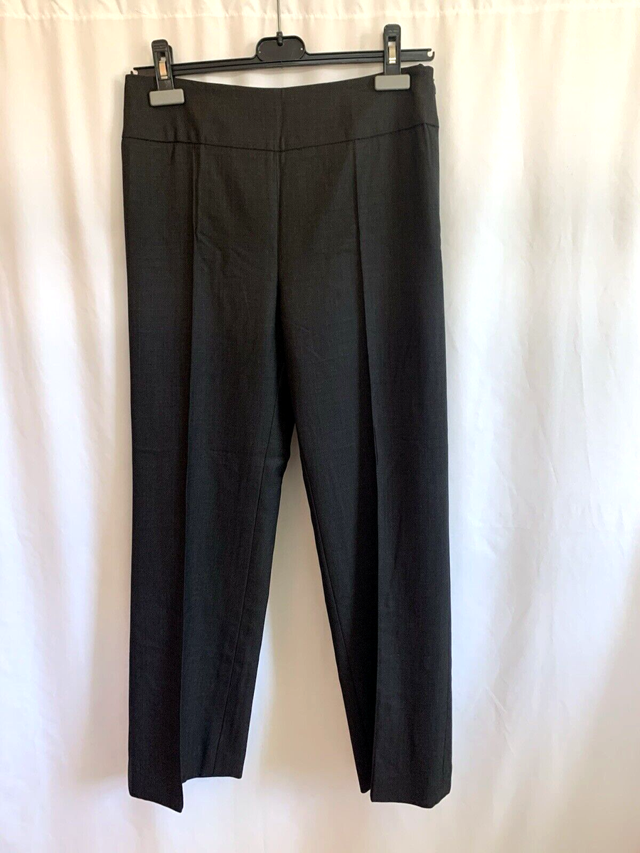 Bernard Zins Womens Super 130s Black Pants - Size 8 Made in France