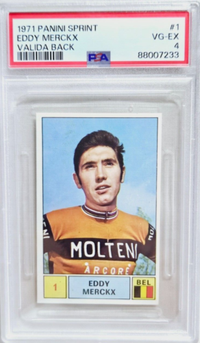 1971 Panini Sprint #1 Eddy Merckx Cycling Card PSA 4 VG-EX POP 1 Valida GOAT - Picture 1 of 2