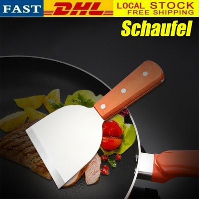 Edelstahl Spachtel Kuchen Pizza Steak Schaufel Cook BBQ Backen Küche Werkzeug DE