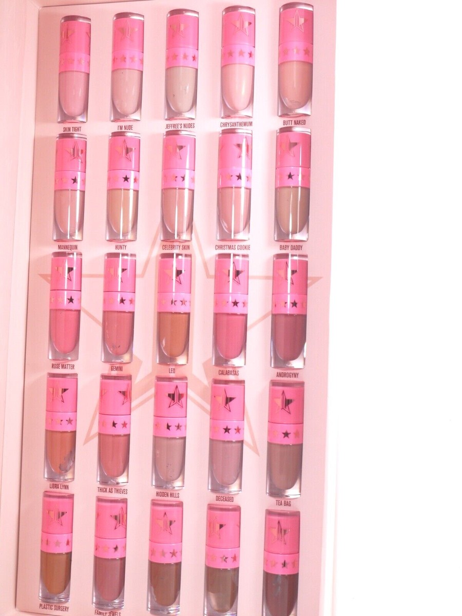 JEFFREE STAR NUDE MINI LIQUID LIPSTICK VAULT 25 SHADES PINKS
