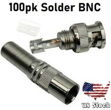 100 pieces of Solder-on type male BNC Connectors with Spring Strain Relief