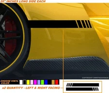 2pcs Side Racing Sport Stripe Body Graphic Car Vinyl Decor Sticker Decals 20"