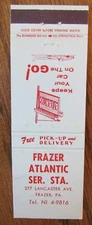 ATLANTIC GAS STATION GIRLIES MATCHBOOK COVER: FRAZER, PENNSYLVANIA MATCHCOVER G1