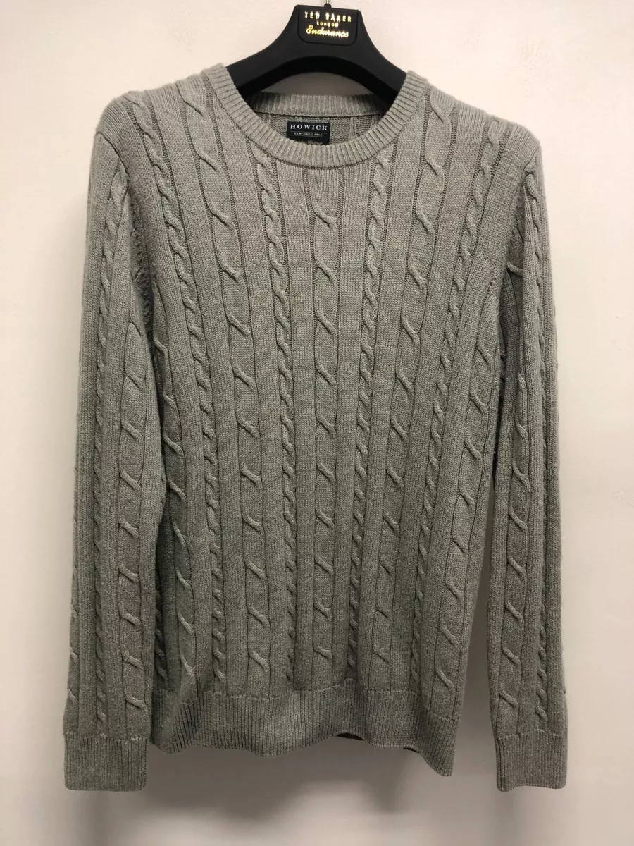 Mens heavy cable knit sweater sale