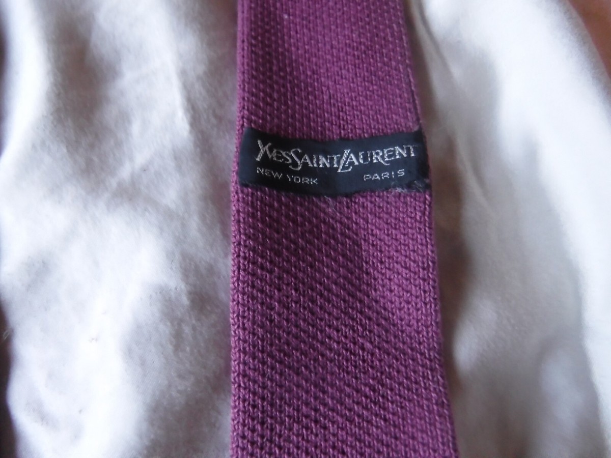 Yves Saint Laurent Mens Purple Square Neck tie | eBay