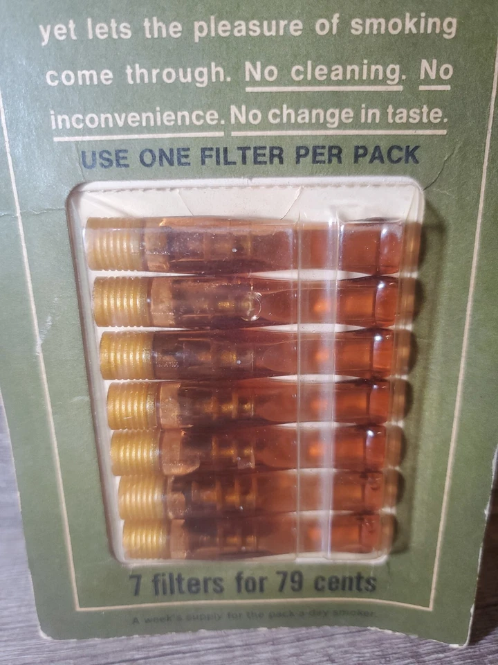 Paquete de 7 filtros de alquitrán desechables Tar Gard de colección nuevo stock antiguo RARO Foto 3 de 4