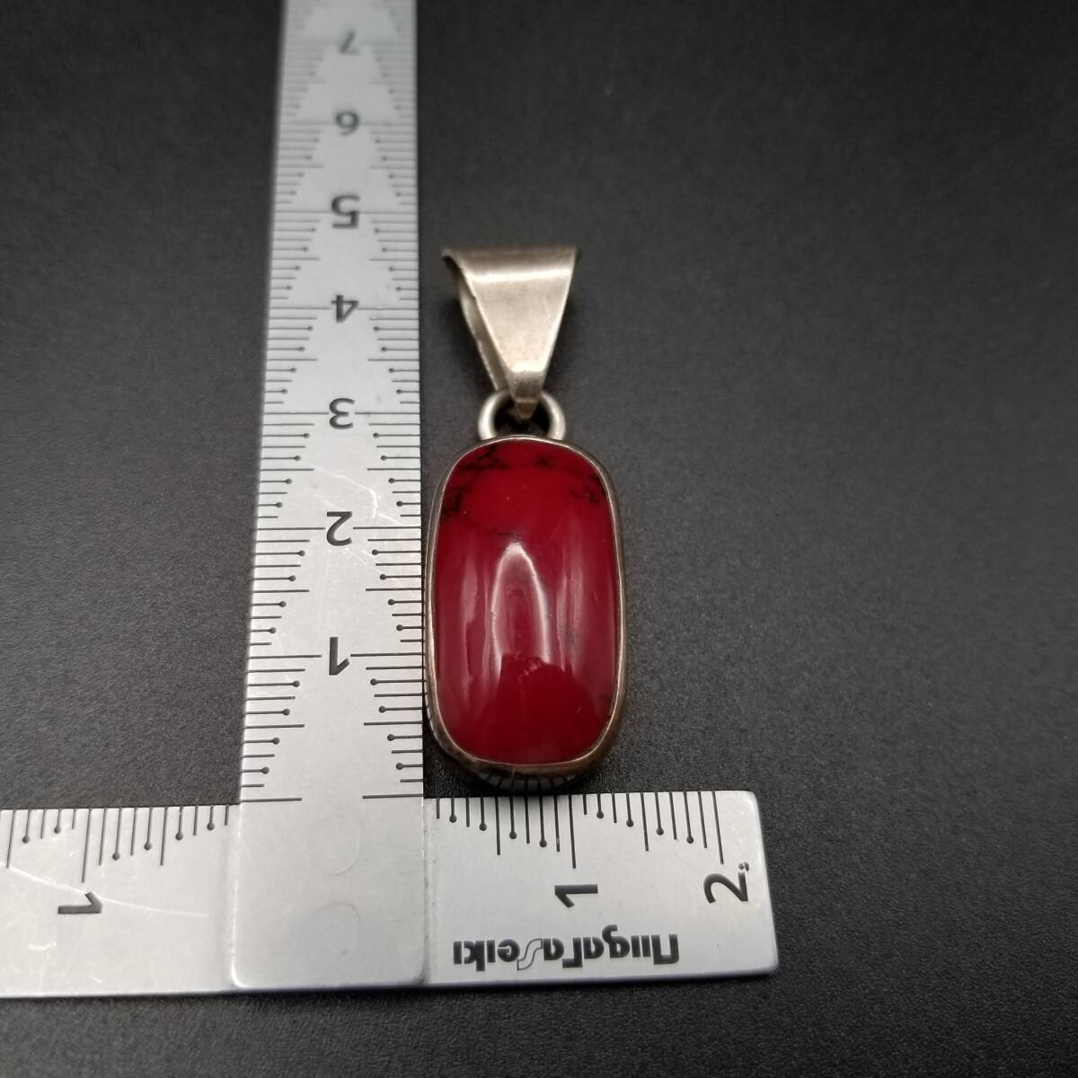 Mexico 925 Silver Red Jasper Rectangle Vintage Ch… - image 10