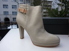 ALBERTO FERMANI Nevada Plateau Schuhe Stiefel Leder Beige Italy Gr.40 Neuw