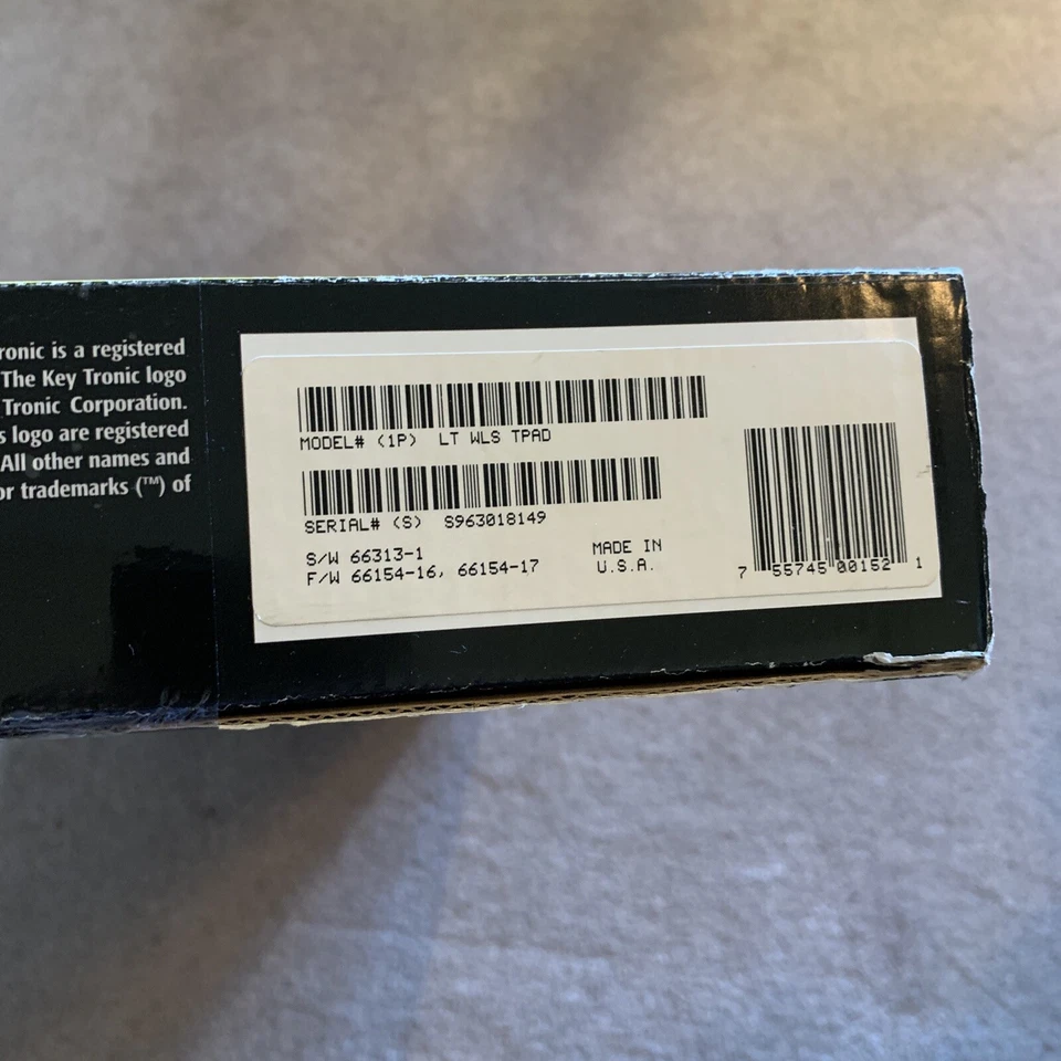 Vintage Keytronic Lifetime Wireless Touchpad Keyboard PC Clicky Trackpad W/ Box - Image 2 of 2