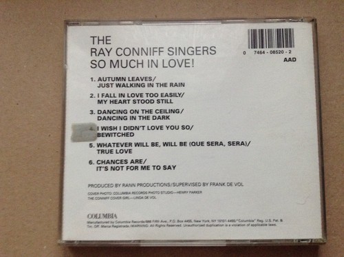 The Ray Conniff Singers - So Much Love Cd Columbia CK 8520 U.S.A. Press - Foto 2 di 5