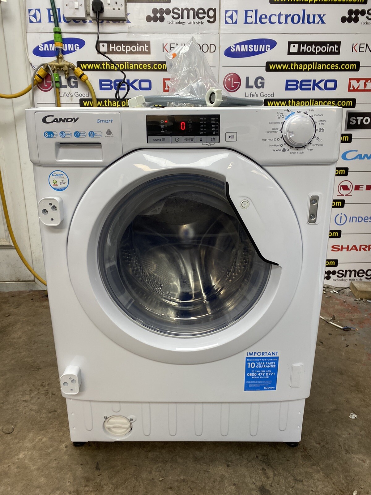 Candy Smart CBD 485D2E/180 8kg/5kg Washer Dryer White for sale