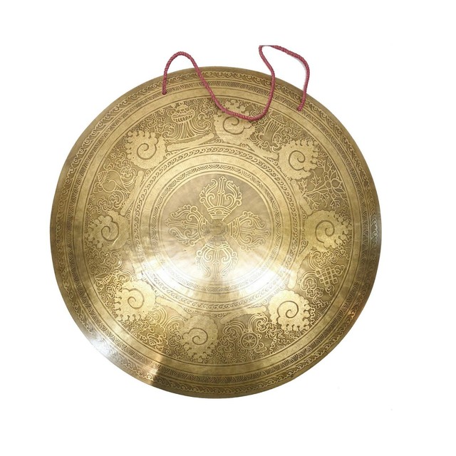 22 inches Extra large Tibetan GongHandmade gongMantra Carved Gong
