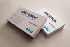 500 BIGLIETTI DA VISITA PERSONALIZZATI, STAMPA FRONTE IN ALTA RISOLUZIONE