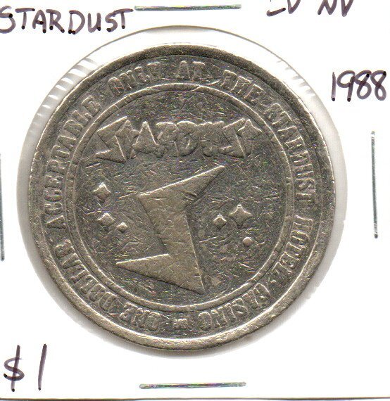 Stardust Casino Las Vegas 1988 One Dollar Gaming Token as pictured
